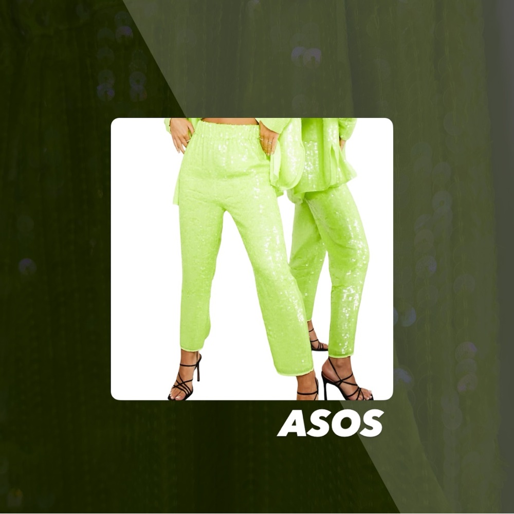 EUC Asos Edition Tapered Sequin Pants